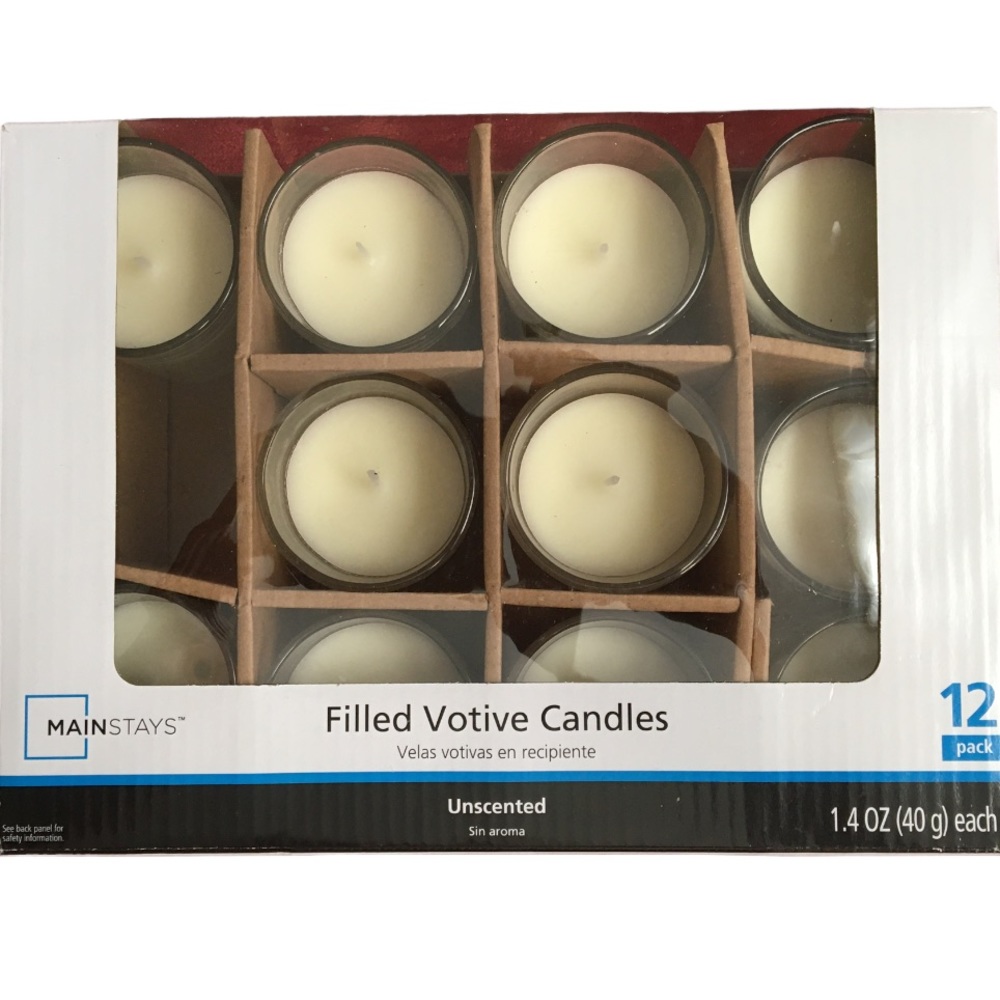 Mainstays Ivory Votive Candles NEW wedding candles decor votives with holders